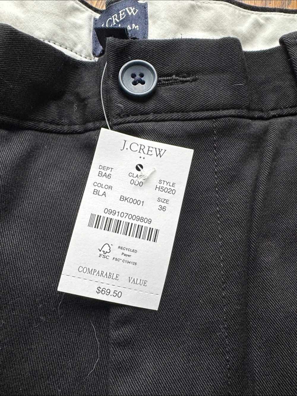 Jcrew black 9” shorts